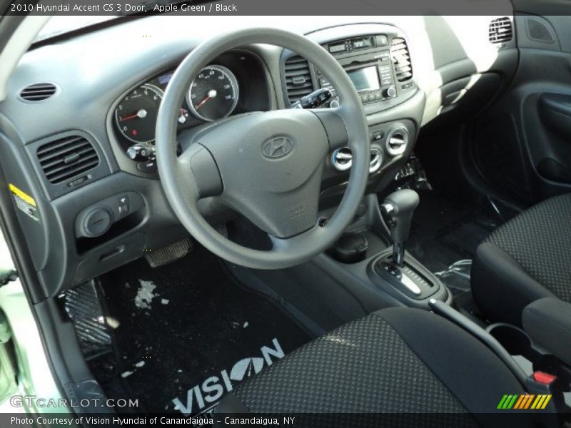 Apple Green / Black 2010 Hyundai Accent GS 3 Door