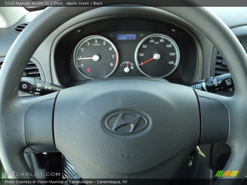 Apple Green / Black 2010 Hyundai Accent GS 3 Door