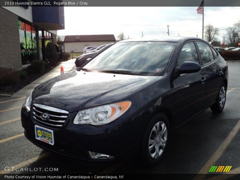 Regatta Blue / Gray 2010 Hyundai Elantra GLS