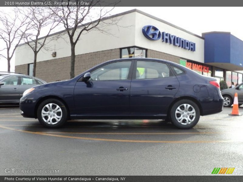 Regatta Blue / Gray 2010 Hyundai Elantra GLS