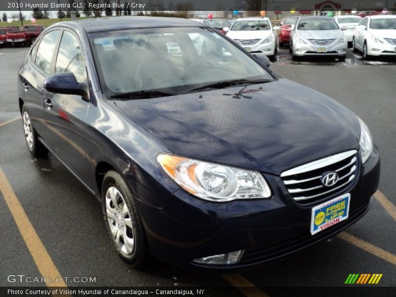 Regatta Blue / Gray 2010 Hyundai Elantra GLS