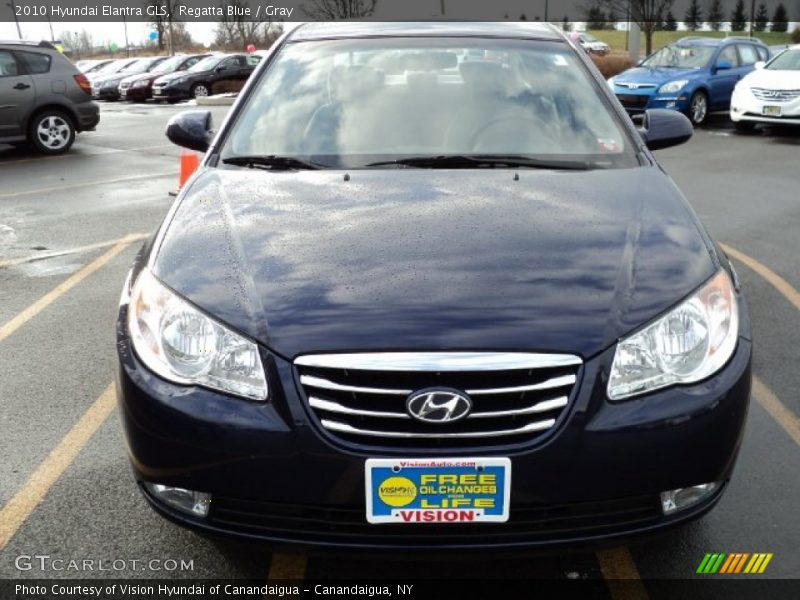 Regatta Blue / Gray 2010 Hyundai Elantra GLS