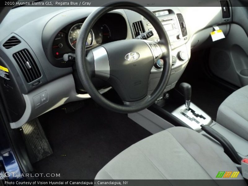 Regatta Blue / Gray 2010 Hyundai Elantra GLS