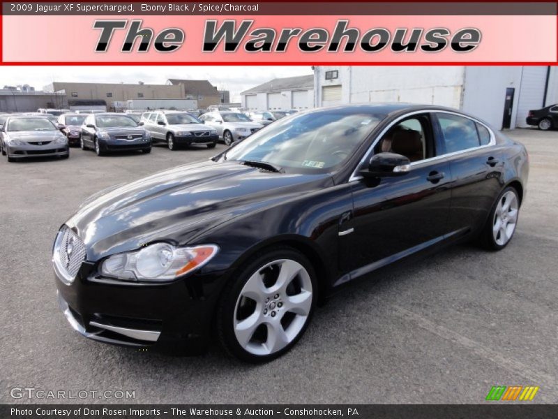 Ebony Black / Spice/Charcoal 2009 Jaguar XF Supercharged