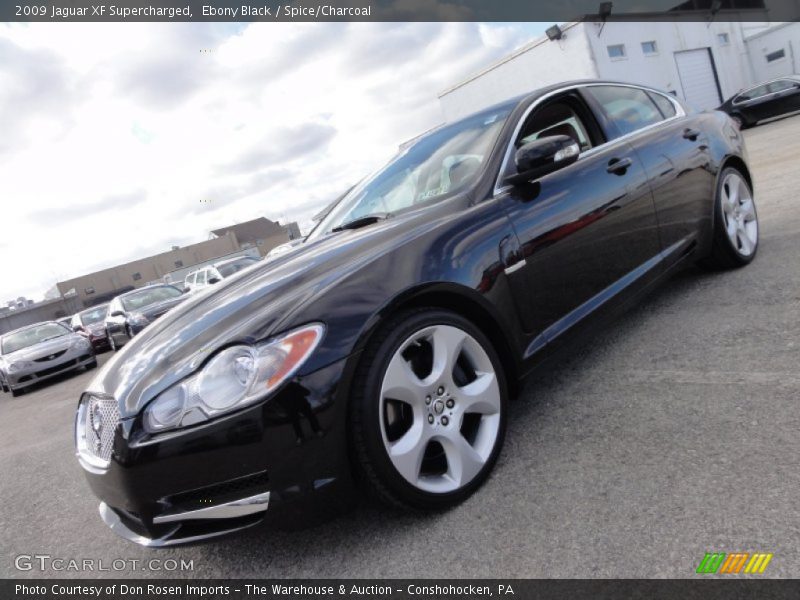 Ebony Black / Spice/Charcoal 2009 Jaguar XF Supercharged