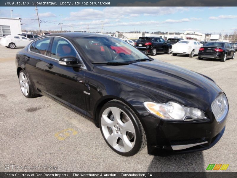 Ebony Black / Spice/Charcoal 2009 Jaguar XF Supercharged