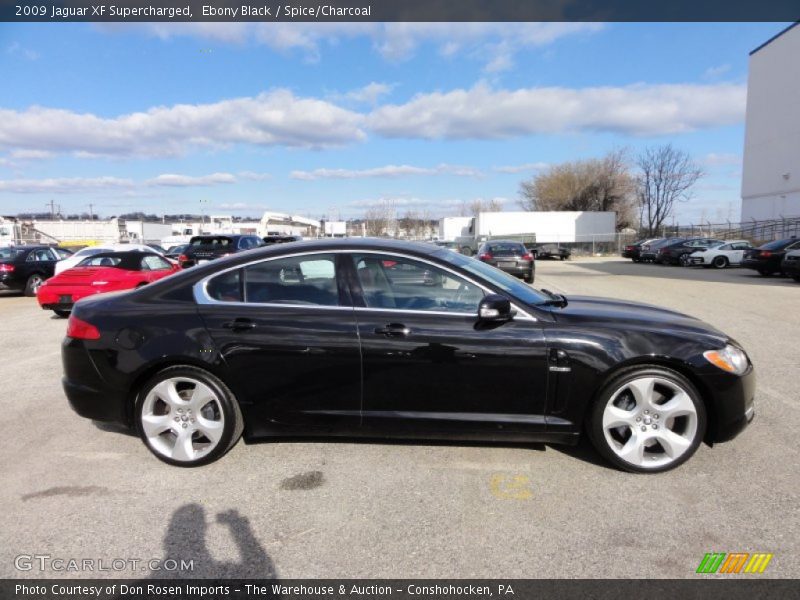 Ebony Black / Spice/Charcoal 2009 Jaguar XF Supercharged