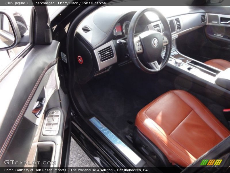 Ebony Black / Spice/Charcoal 2009 Jaguar XF Supercharged