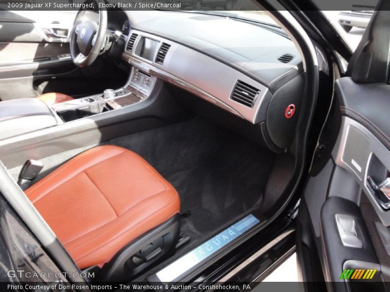 Ebony Black / Spice/Charcoal 2009 Jaguar XF Supercharged