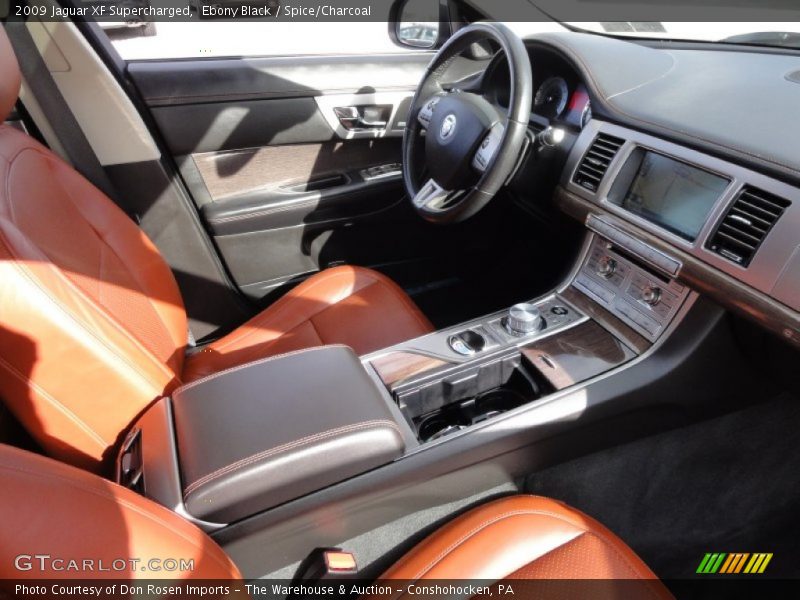 Ebony Black / Spice/Charcoal 2009 Jaguar XF Supercharged