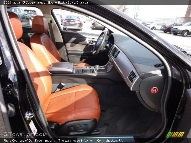 Ebony Black / Spice/Charcoal 2009 Jaguar XF Supercharged