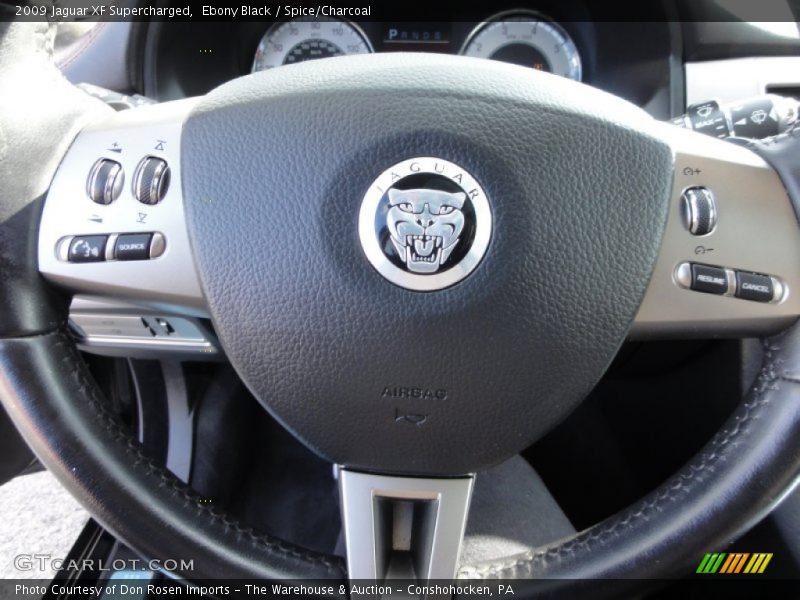 Ebony Black / Spice/Charcoal 2009 Jaguar XF Supercharged