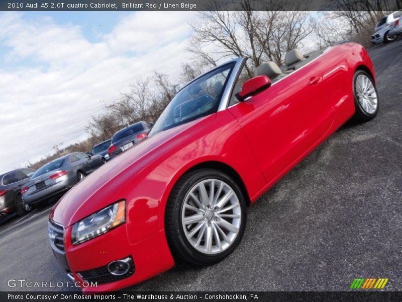 Brilliant Red / Linen Beige 2010 Audi A5 2.0T quattro Cabriolet