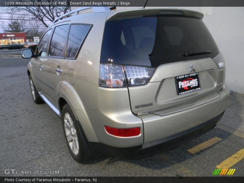 Desert Sand Beige Metallic / Beige 2009 Mitsubishi Outlander SE 4WD