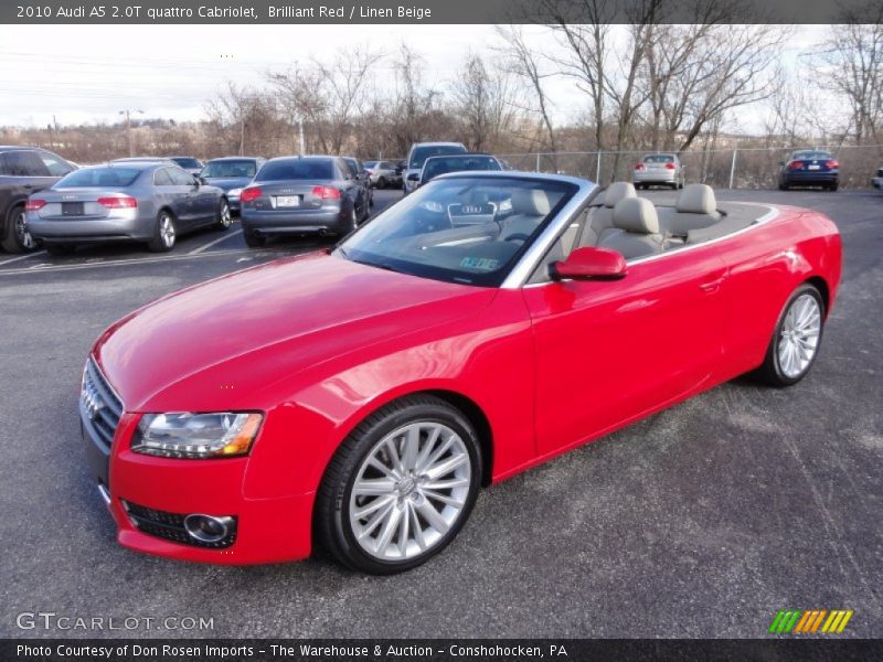 Front 3/4 View of 2010 A5 2.0T quattro Cabriolet