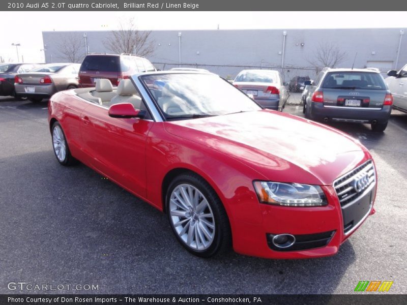 Brilliant Red / Linen Beige 2010 Audi A5 2.0T quattro Cabriolet