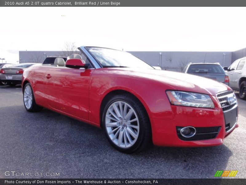 Brilliant Red / Linen Beige 2010 Audi A5 2.0T quattro Cabriolet