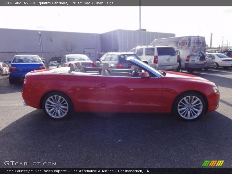 Brilliant Red / Linen Beige 2010 Audi A5 2.0T quattro Cabriolet