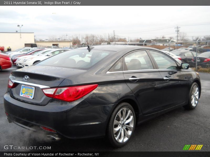 Indigo Blue Pearl / Gray 2011 Hyundai Sonata SE