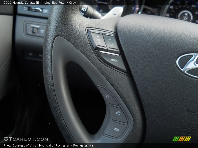 Indigo Blue Pearl / Gray 2011 Hyundai Sonata SE