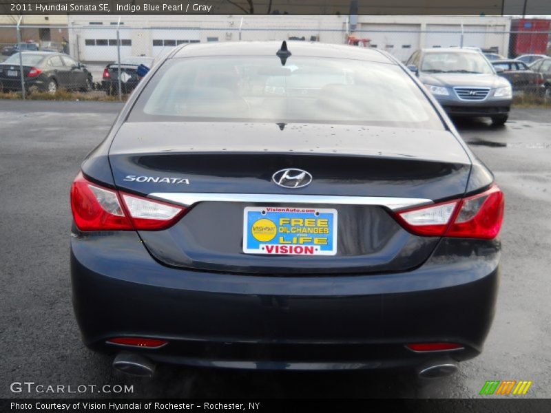 Indigo Blue Pearl / Gray 2011 Hyundai Sonata SE