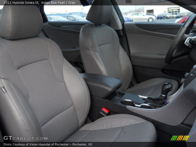 Indigo Blue Pearl / Gray 2011 Hyundai Sonata SE