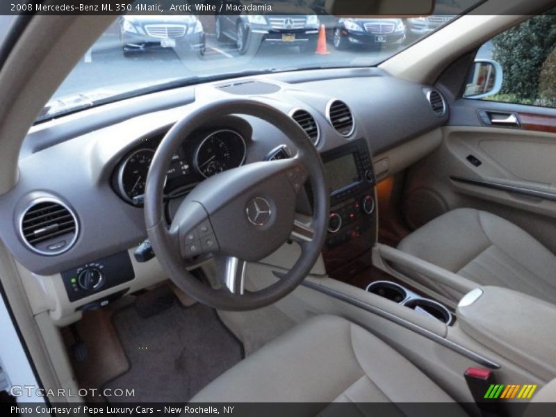 Arctic White / Macadamia 2008 Mercedes-Benz ML 350 4Matic
