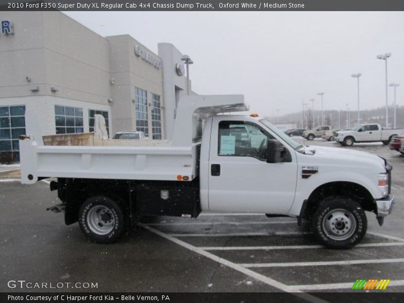  2010 F350 Super Duty XL Regular Cab 4x4 Chassis Dump Truck Oxford White