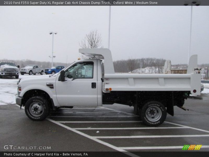  2010 F350 Super Duty XL Regular Cab 4x4 Chassis Dump Truck Oxford White