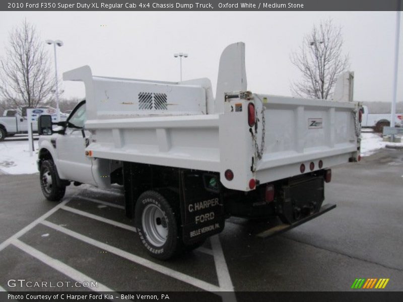 Oxford White / Medium Stone 2010 Ford F350 Super Duty XL Regular Cab 4x4 Chassis Dump Truck