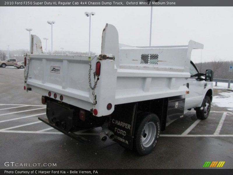 Oxford White / Medium Stone 2010 Ford F350 Super Duty XL Regular Cab 4x4 Chassis Dump Truck