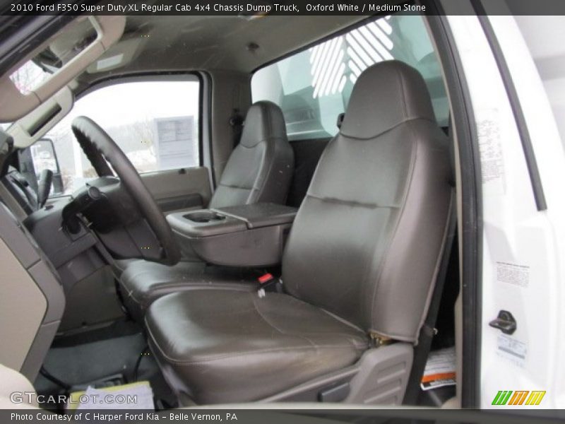  2010 F350 Super Duty XL Regular Cab 4x4 Chassis Dump Truck Medium Stone Interior