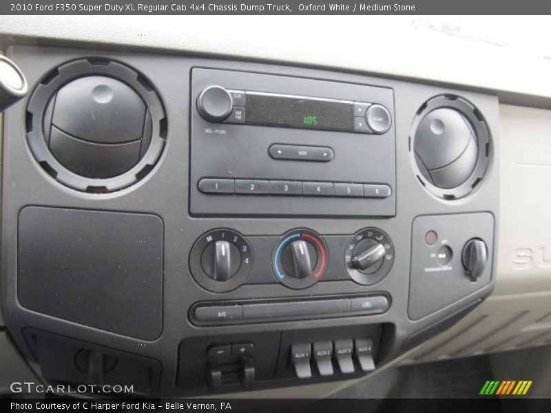 Controls of 2010 F350 Super Duty XL Regular Cab 4x4 Chassis Dump Truck