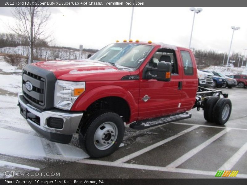  2012 F350 Super Duty XL SuperCab 4x4 Chassis Vermillion Red