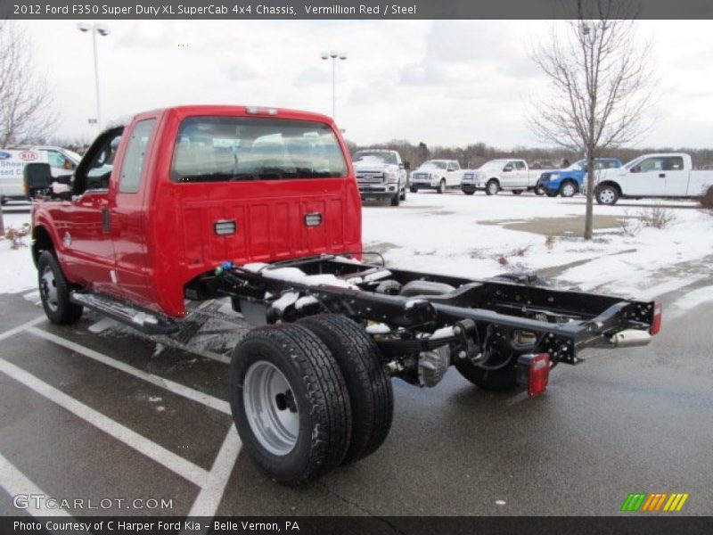 Vermillion Red / Steel 2012 Ford F350 Super Duty XL SuperCab 4x4 Chassis