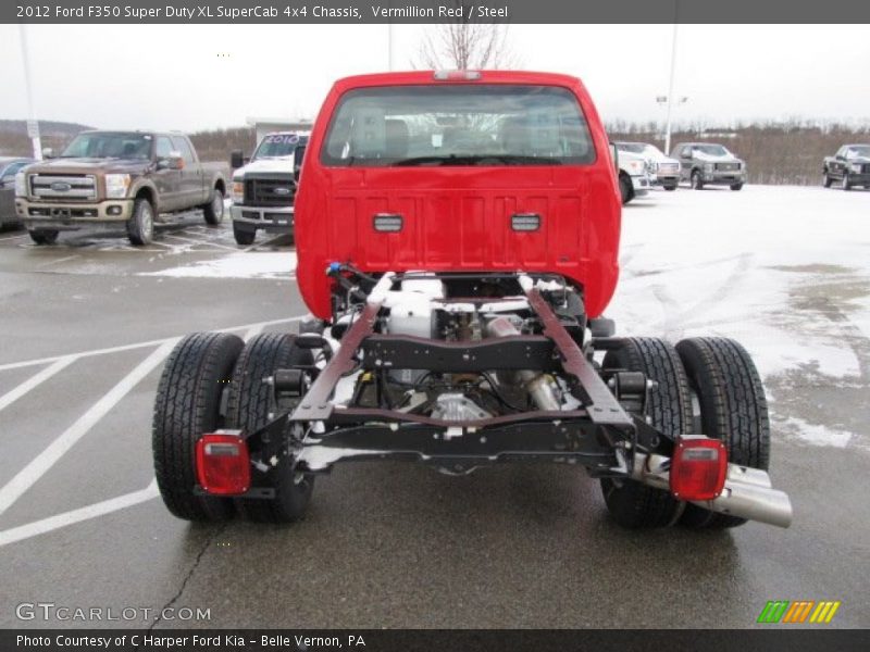 Vermillion Red / Steel 2012 Ford F350 Super Duty XL SuperCab 4x4 Chassis