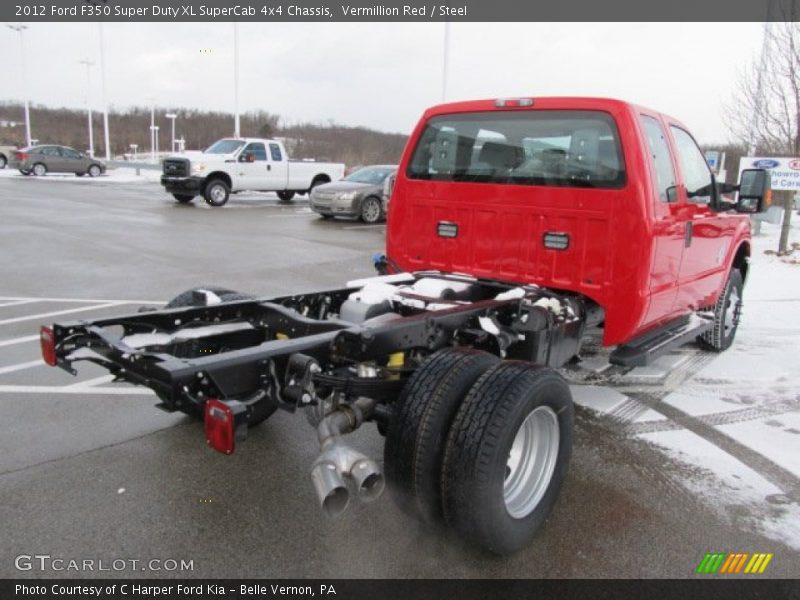  2012 F350 Super Duty XL SuperCab 4x4 Chassis Vermillion Red