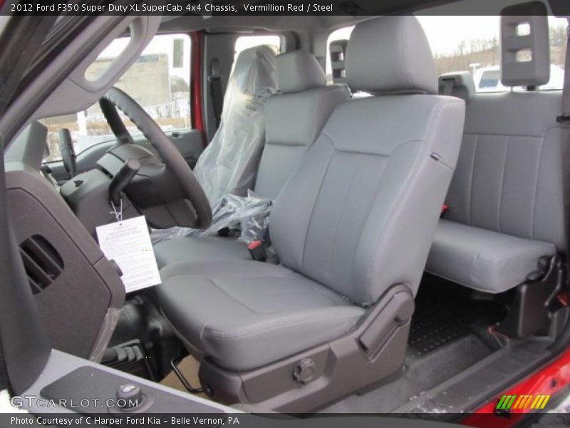 Vermillion Red / Steel 2012 Ford F350 Super Duty XL SuperCab 4x4 Chassis