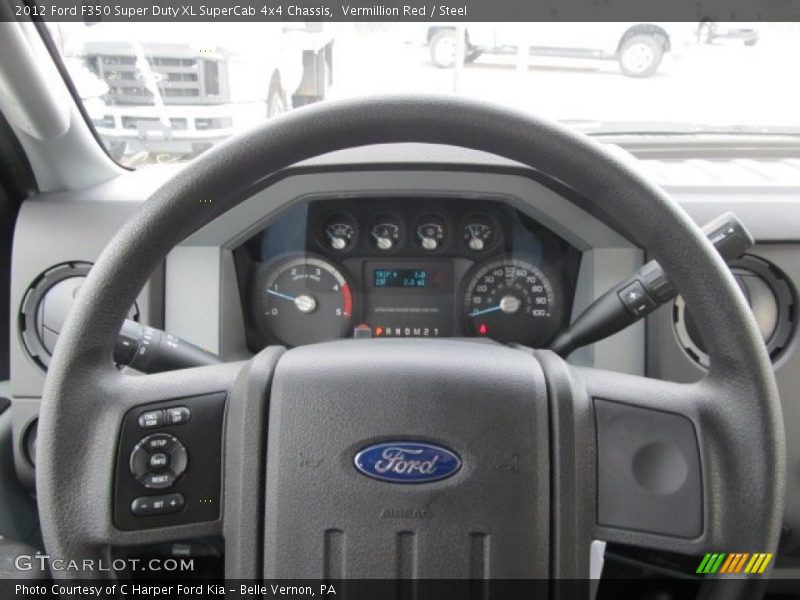 Vermillion Red / Steel 2012 Ford F350 Super Duty XL SuperCab 4x4 Chassis