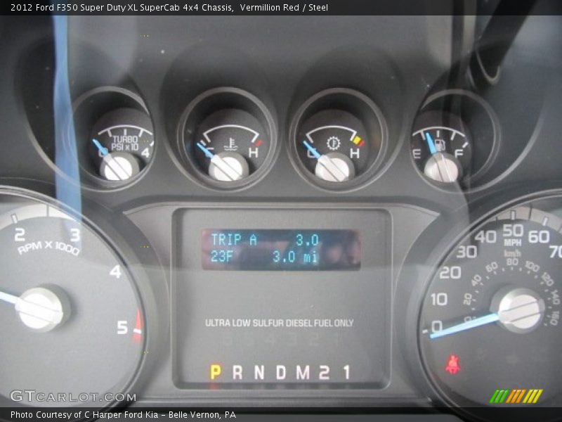 Vermillion Red / Steel 2012 Ford F350 Super Duty XL SuperCab 4x4 Chassis