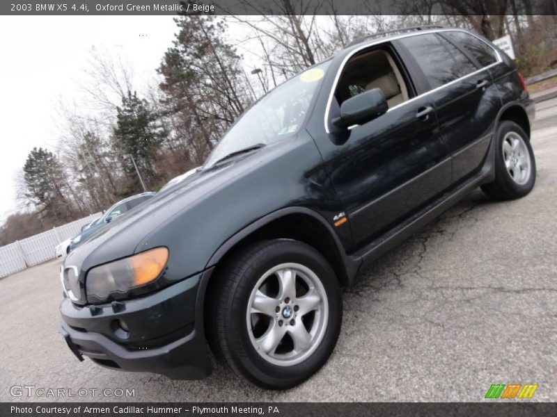 Oxford Green Metallic / Beige 2003 BMW X5 4.4i