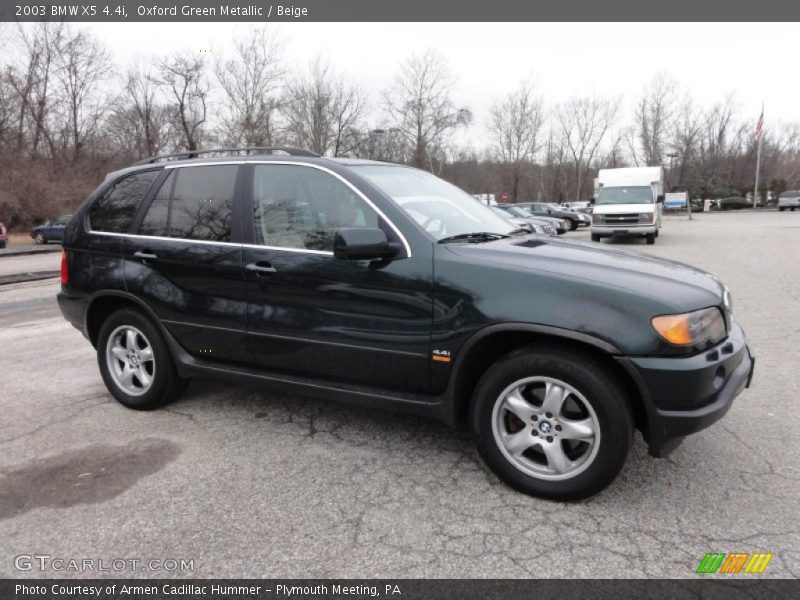 Oxford Green Metallic / Beige 2003 BMW X5 4.4i