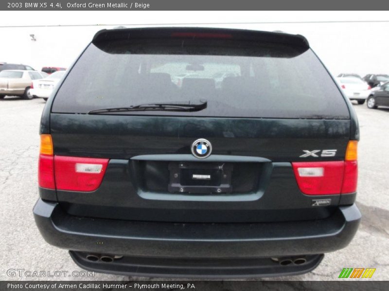 Oxford Green Metallic / Beige 2003 BMW X5 4.4i