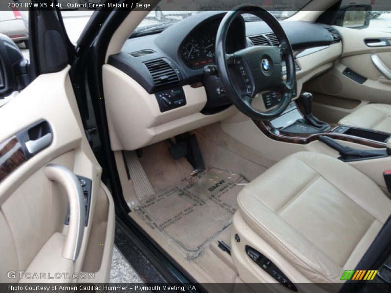 Oxford Green Metallic / Beige 2003 BMW X5 4.4i