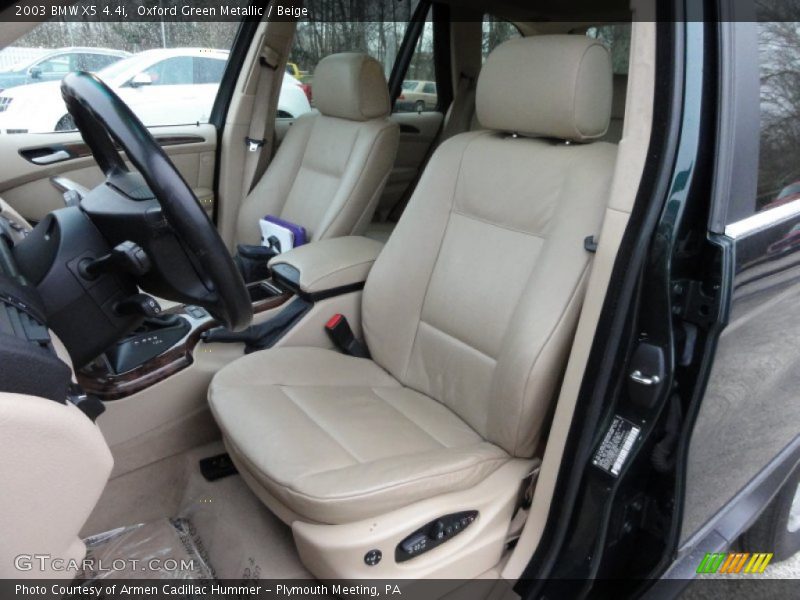 Oxford Green Metallic / Beige 2003 BMW X5 4.4i