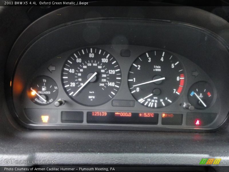 Oxford Green Metallic / Beige 2003 BMW X5 4.4i
