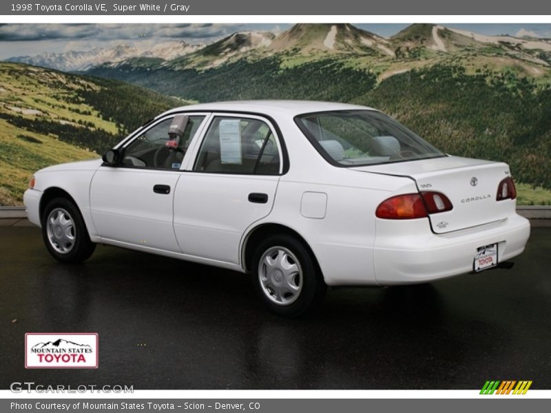 Super White / Gray 1998 Toyota Corolla VE