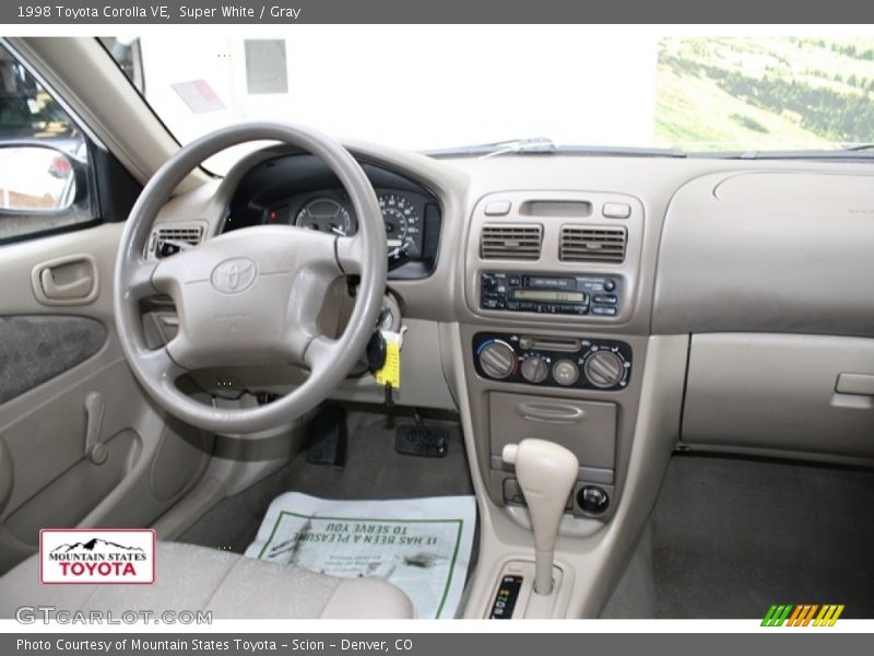 Super White / Gray 1998 Toyota Corolla VE