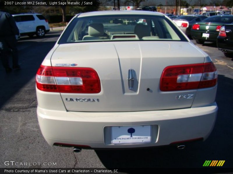 Light Sage Metallic / Sand 2007 Lincoln MKZ Sedan