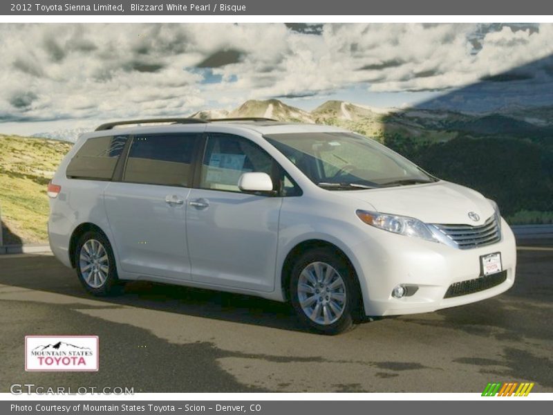 Blizzard White Pearl / Bisque 2012 Toyota Sienna Limited